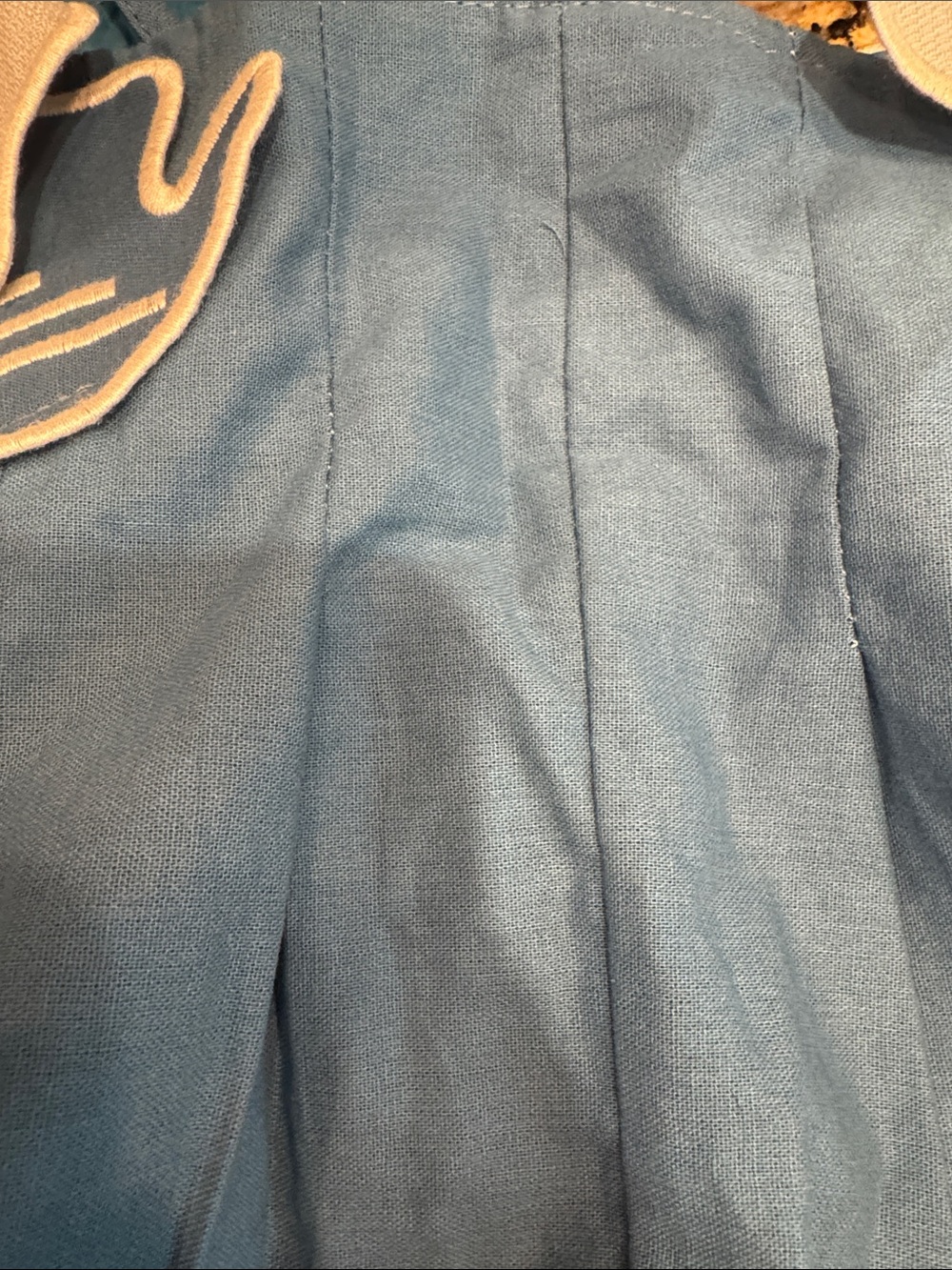 Blue Maxi Dress with Embroidered Fish Bust - Picture 13 of 15